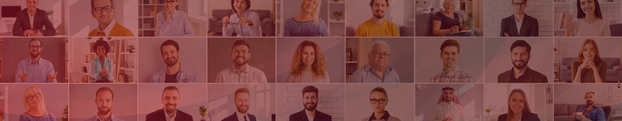 Diverse grid of people