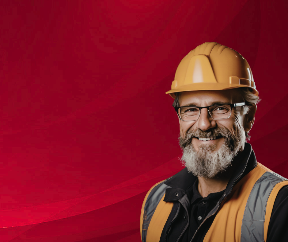 Man wearing hard hat 